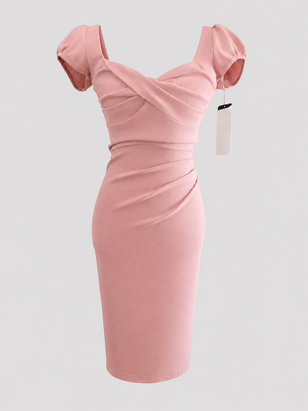Stop Staring Billion Dollar Baby Pink Wiggle Dress NWT Small Retro Pinup Midi